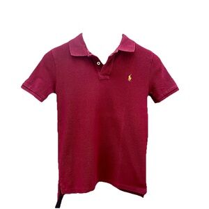 Polo Ralph Lauren Boy's Burgundy Classic Fit Short Sleeve Polo Shirt - Size M